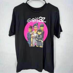 Gorillaz  Black Tee with Pink Graphic